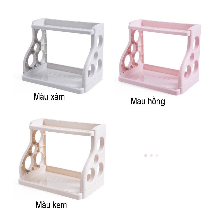 Kệ Gia Vị Nhà Bếp Đa Năng Kệ Đựng Gia Vị 2 Tầng Nhựa Việt Nhật Plastic Hình Chữ H Đa Năng 88277