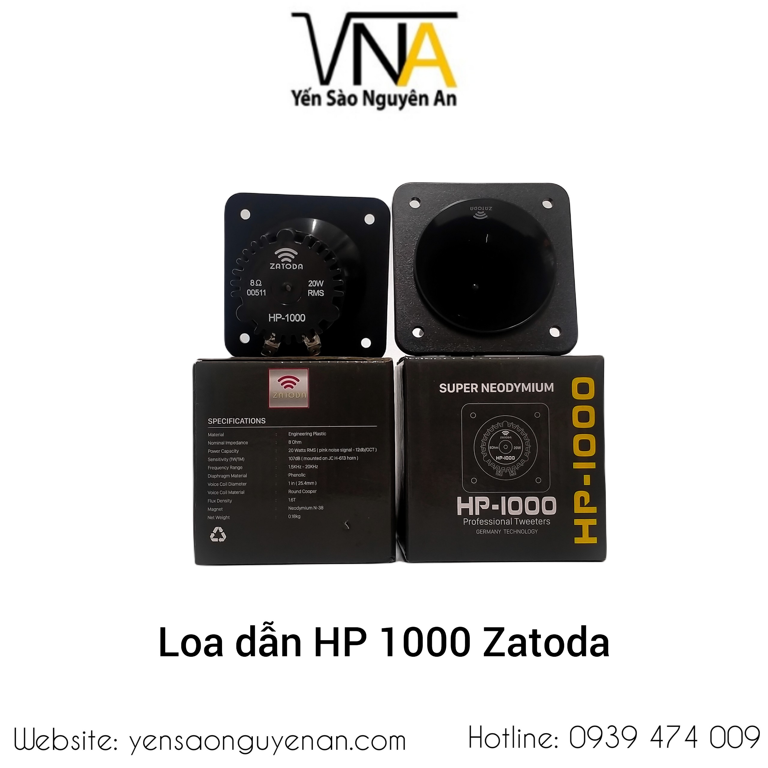 LOA dẫn nhà yến HP-1000 ZATODA (VỎ ĐEN)