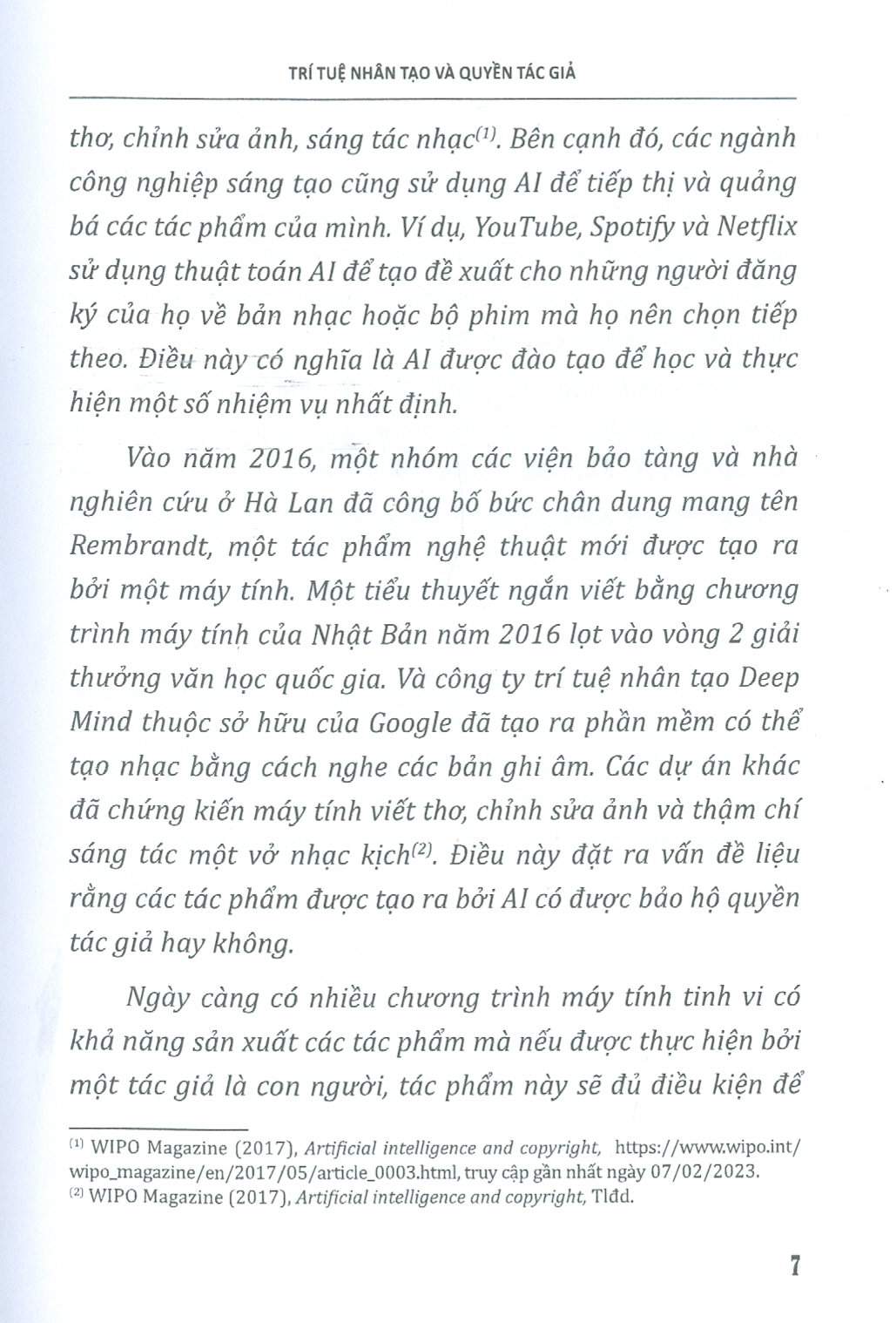 Trí Tuệ Nhân Tạo Và Quyền Tác Giả (Sách chuyên khảo)