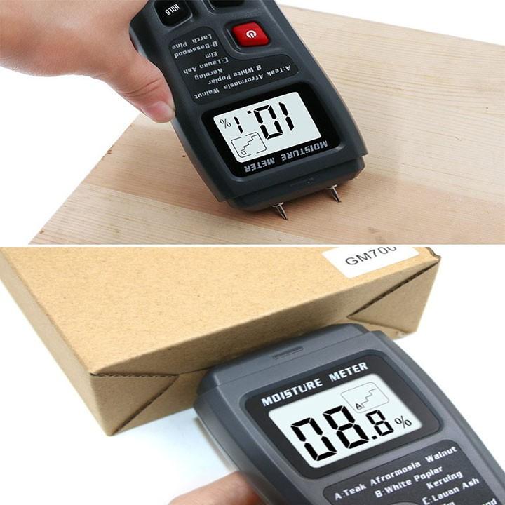 Máy đo độ ẩm Tổ Yến loại tốt - Máy đo độ ẩm tường để sơn và nguyên liệu gỗ pin 9v