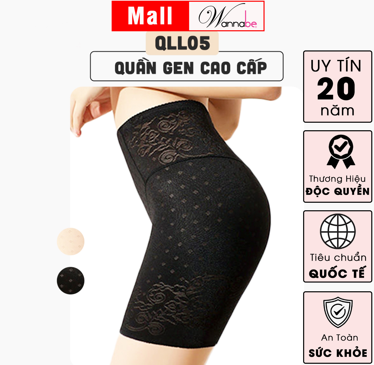 Quần lót gen nữ cao cấp Wannabe QLL05 giúp định hình vòng bụng tái tạo đường cong tạo sự tự tin quyến rũ