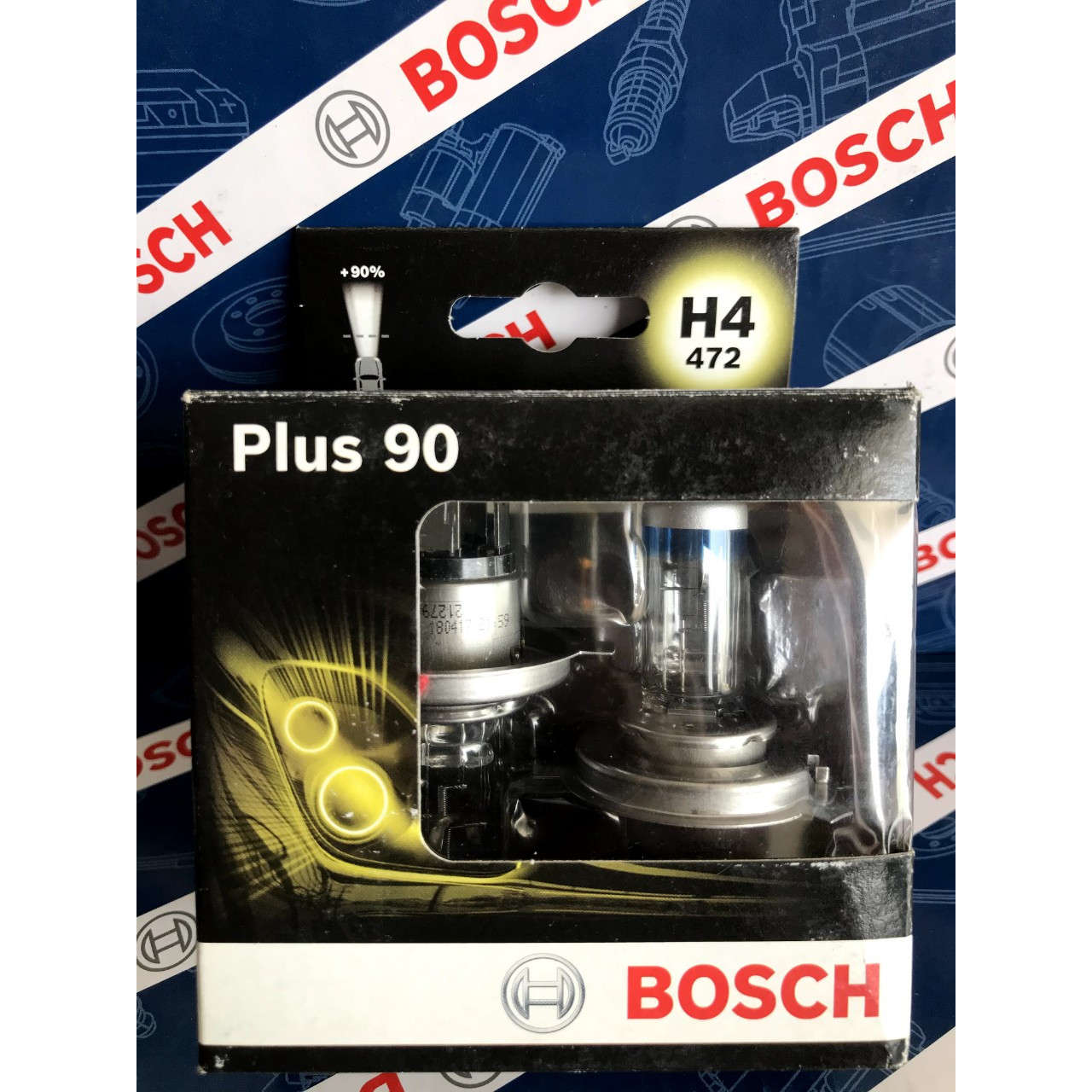 Bóng Đèn Tăng Sáng Bosch H4 12V 60/55W Plus +90%