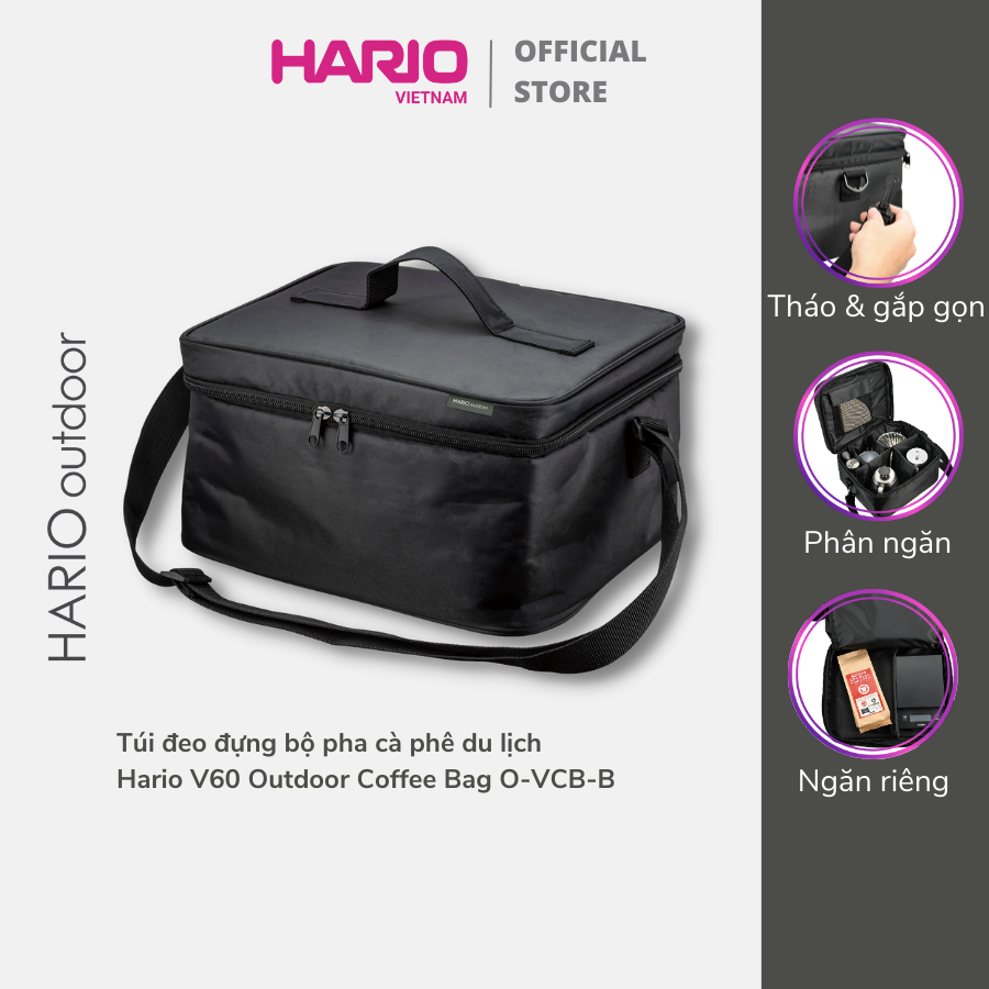 Túi đựng bộ pha cà phê du lịch HARIO V60 outdoor coffee bag O-VCB-B