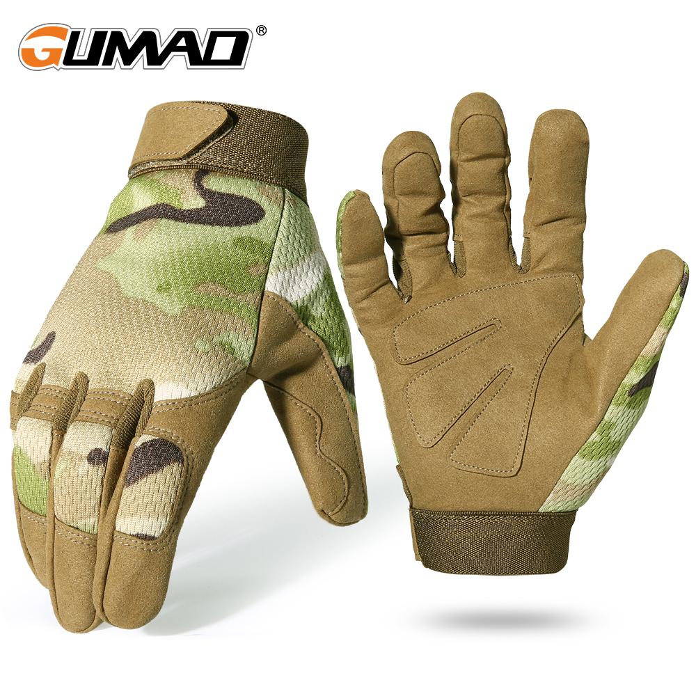 Multicam Ngoài Trời Găng Tay Chiến Thuật Quân Đội Quân Xe Đạp Airsoft Bộ Leo Núi Chụp Bóng Sơn Cam Phối Thể Thao Full Ngón Tay