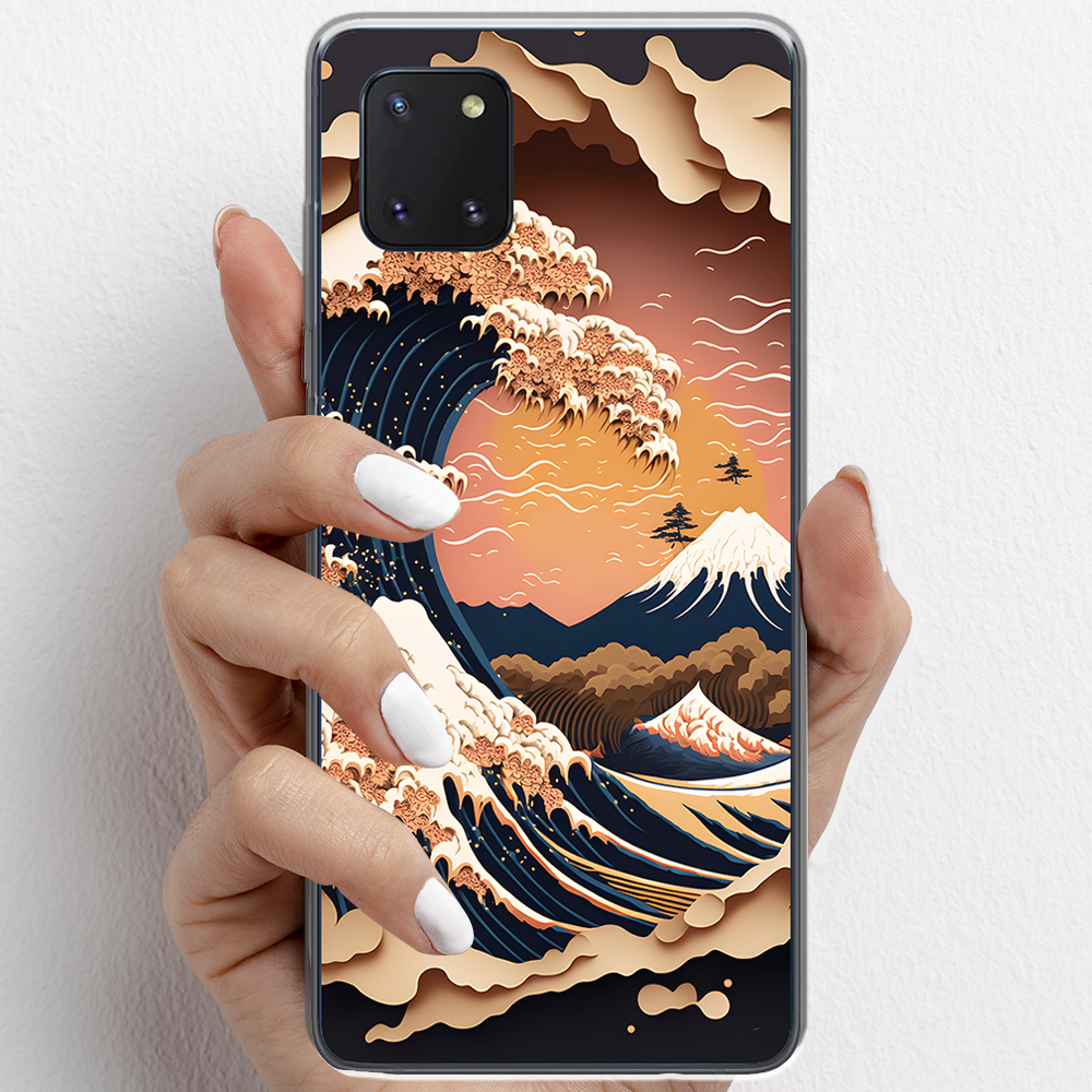 Ốp lưng cho Samsung Galaxy Note 10 Lite nhựa TPU mẫu Sóng biển