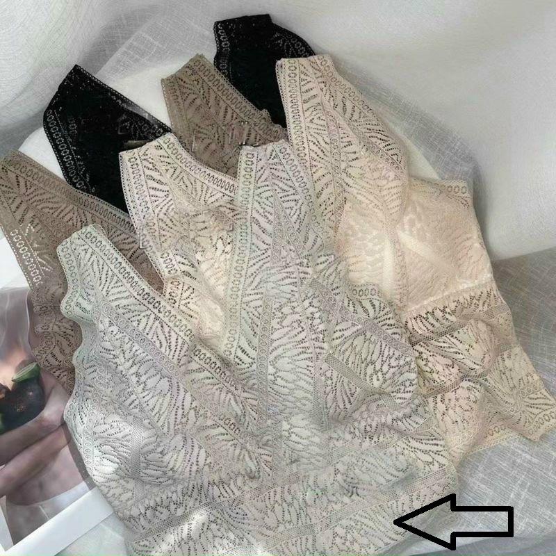 Áo Ngực Ren Đẹp Mút Dày (Freesize &lt; 60Kg) - Xám
