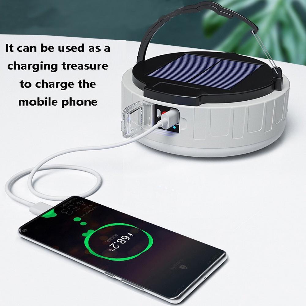 Bóng Đèn LED Năng Lượng Mặt Trời Di Động Có Thể Sạc Lại Cho Lều Trại Ngoài Trời