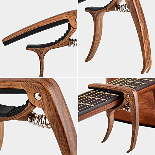 Capo Nâng Tone - Kẹp Cần Đàn Guitar Acoustic JX-05 (Kèm 3 Pick Gảy )