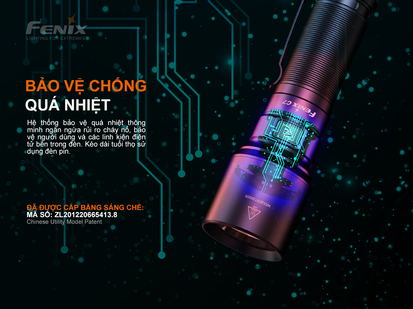 Đèn pin cầm tay FENIX C7, siêu sáng