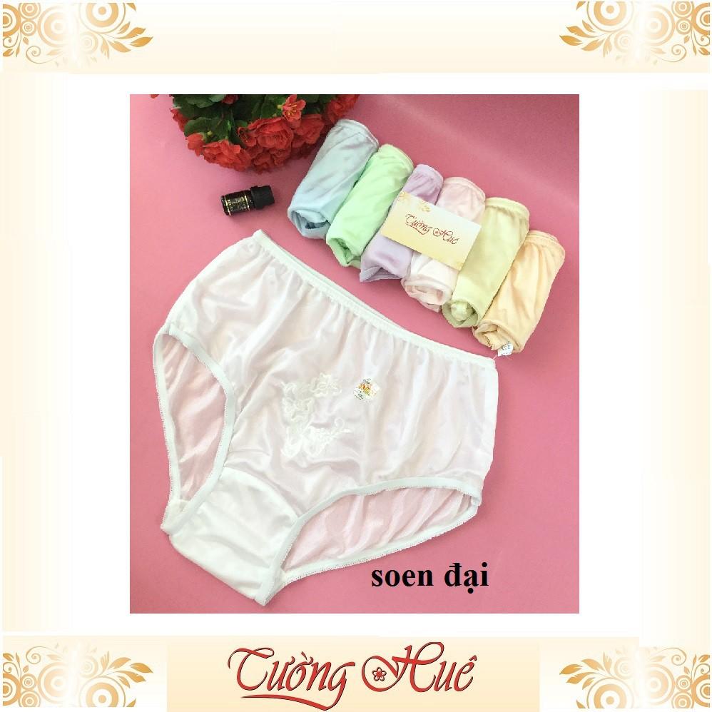 Quần lót nữ So-en đại quần lót thêu hoa màu big size nguyên mông MÀU NGẪU NHIÊN.