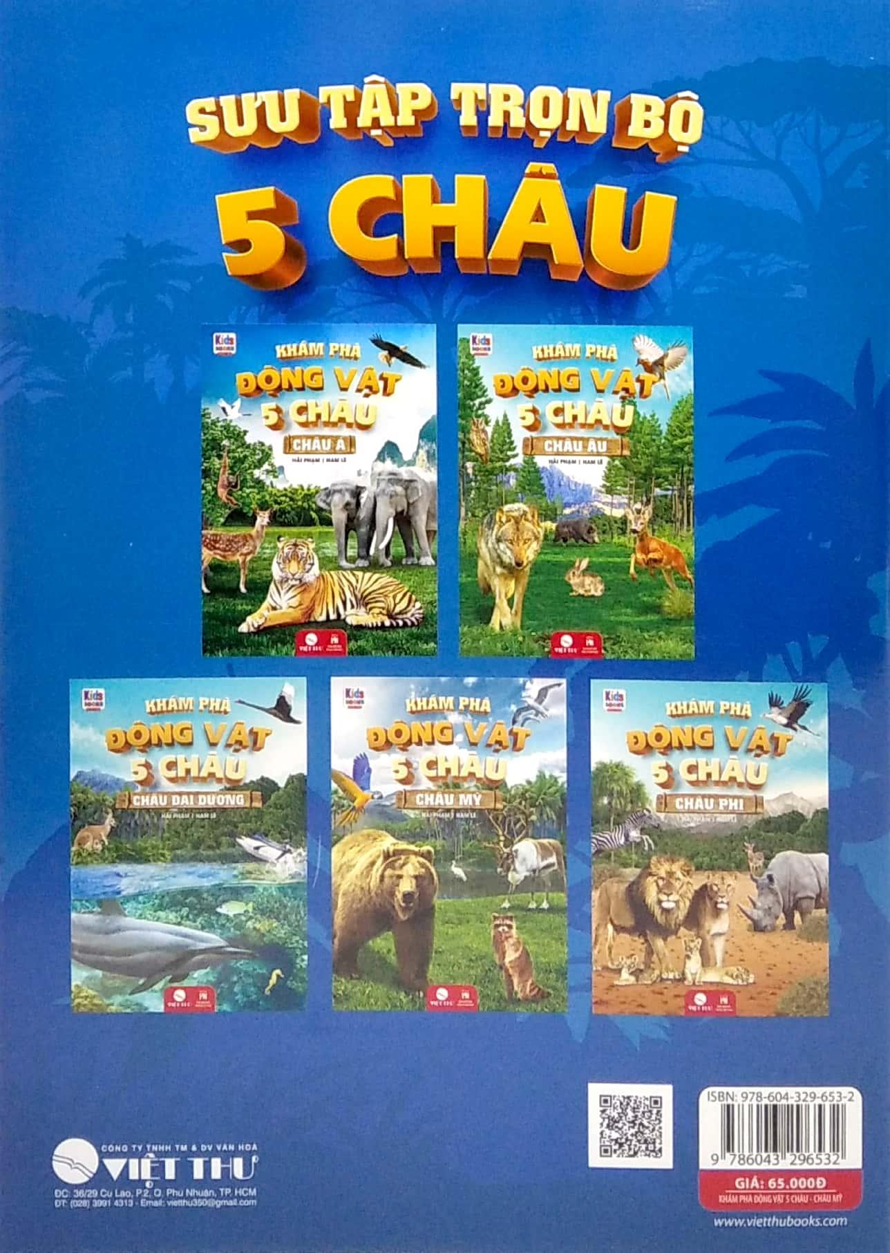 Bộ Sách Khám Phá Động Vật 5 Châu