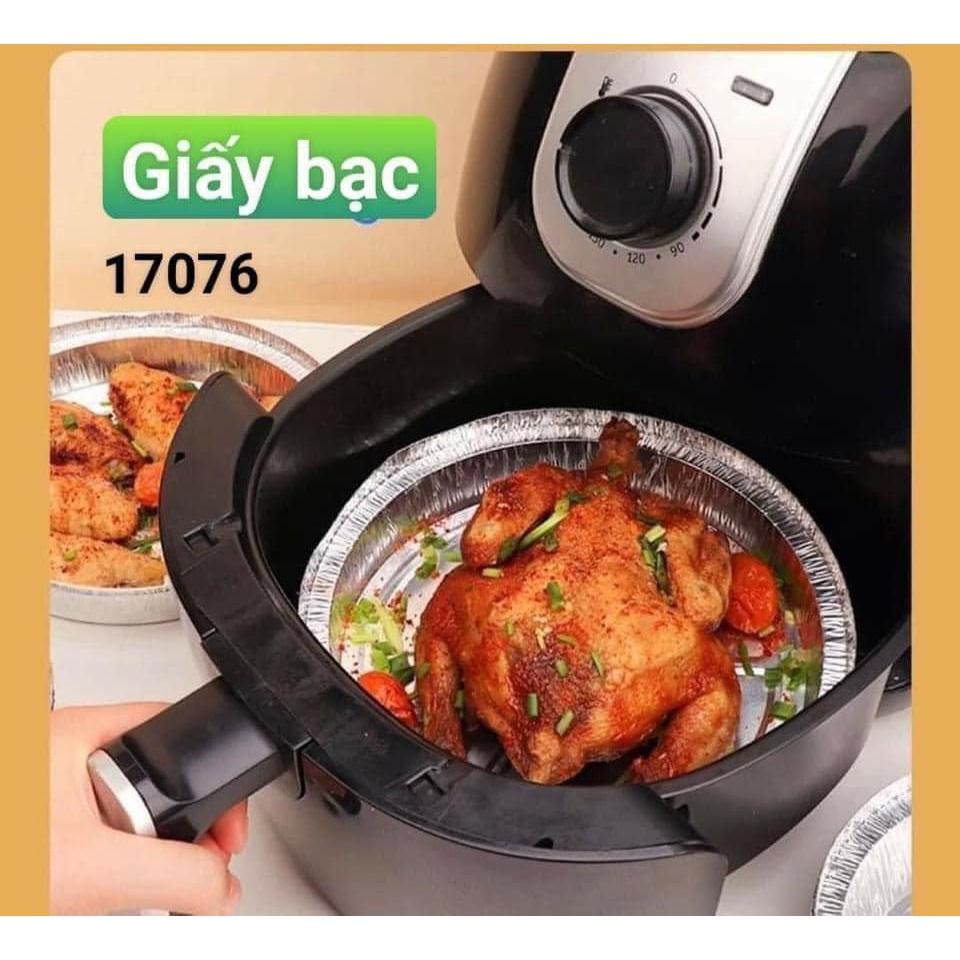 Sét 10 khay giấy bạc lót nồi chiên không dầu