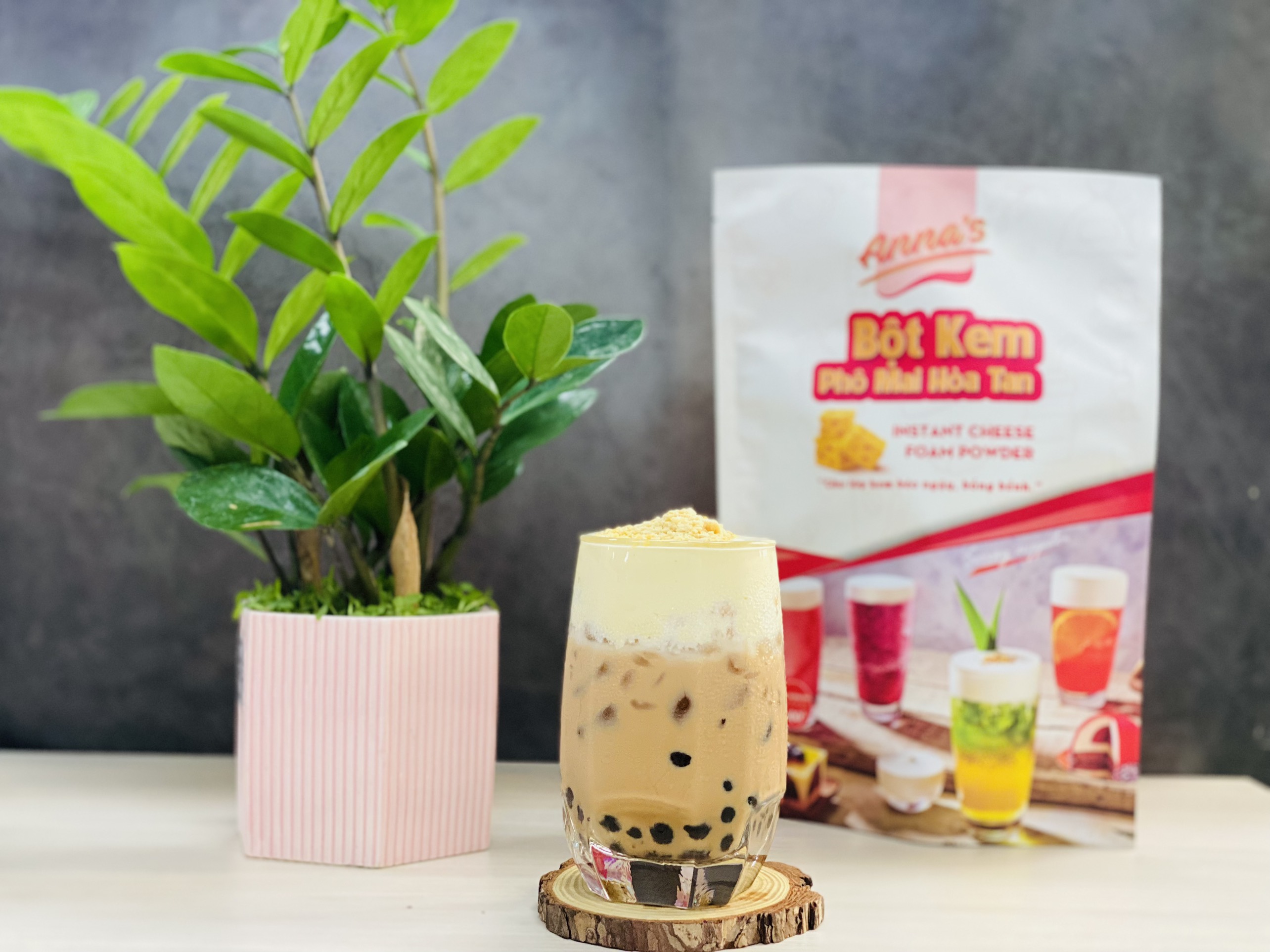Bột Kem Phô Mai | Túi 300G pha 40 ly - Bột kem pha chế Váng Sữa Kem Cheese Trà sữa, Đồ uống đá xay
