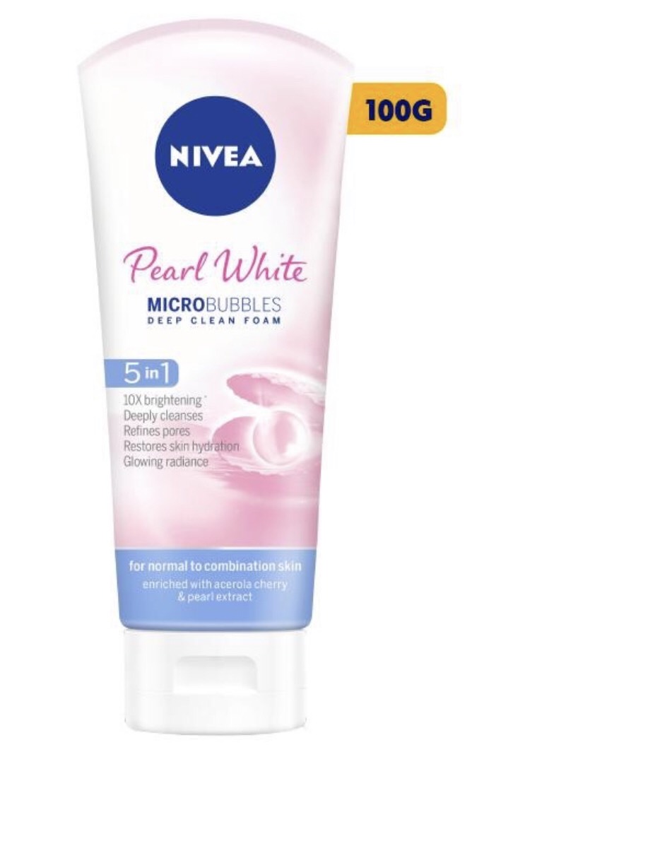 Bộ 2 Sữa rửa mặt NIVEA Pearl White giúp trắng da ngọc trai (100g*2)