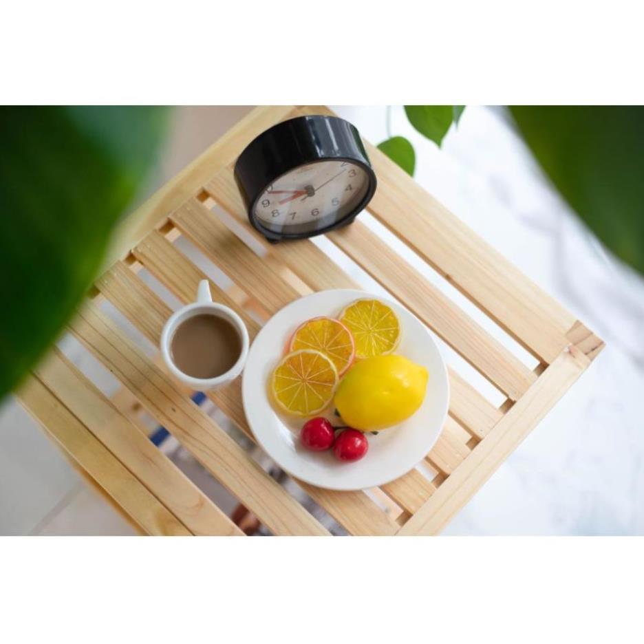 KỆ TRANG TRÍ 2 TẦNG GỖ THÔNG MẶT VỈ