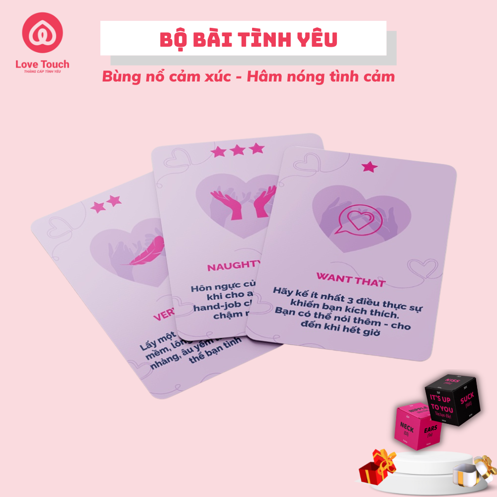 Bộ bài tình yêu drinking game dạo đầu SAY TÌNH 78 lá LOVE TOUCH cho cặp đôi hẹn hò