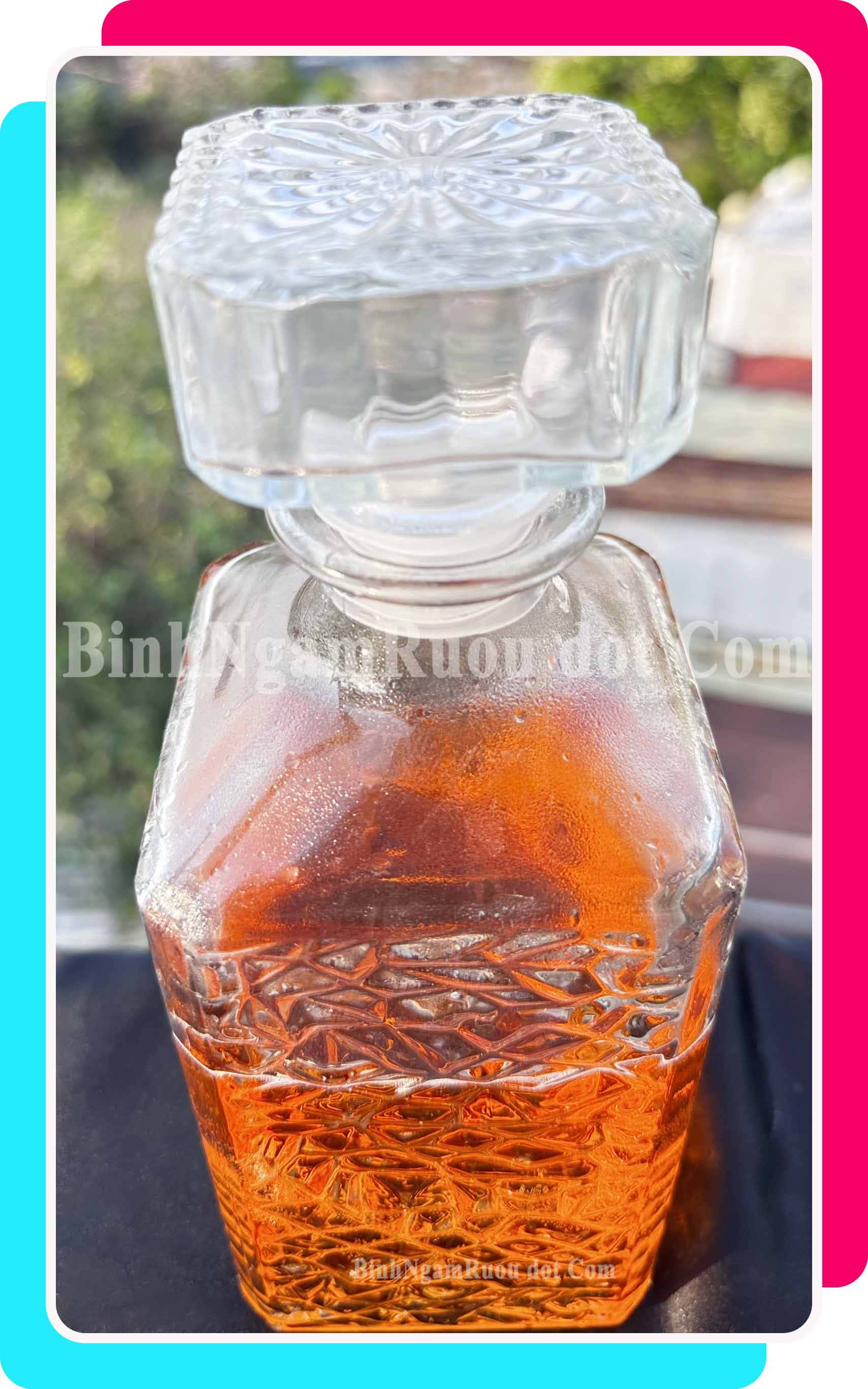 [Mua 5 Tặng 1 ] C21 Chai Đựng Rượu Thủy Tinh Vuông 1000ml - Đẹp Cao Cấp - Nắp Kín Thủy Tinh Trong - Tặng Biếu Sang Trọng