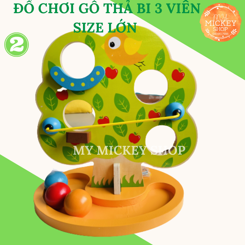 Đồ chơi gỗ Thả Bi lăn cho bé từ 2 tuổi