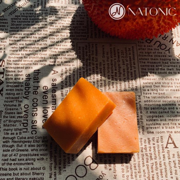 Xà bông thiên nhiên Bơ Sachi Gấc Tươi cao cấp - Hỗ trợ Giảm mụn lưng, sạm nám, da trắng mịn - Tặng túi vải sisal tạo bọt tẩy tế bào chết