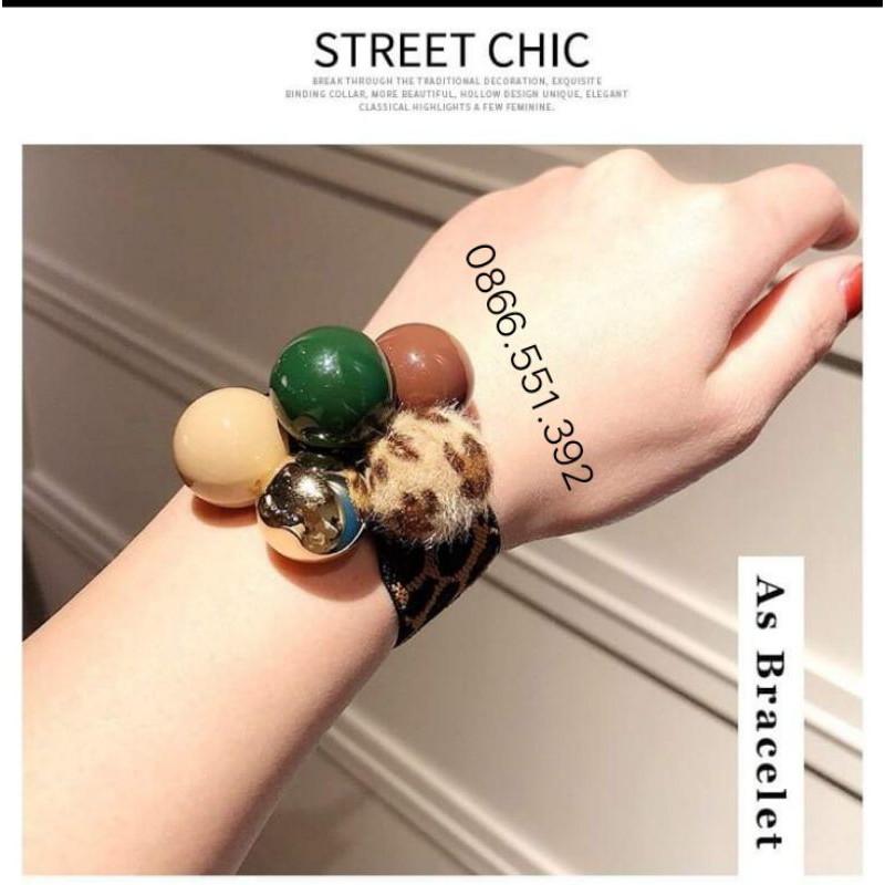 Chun buộc tóc, thun buộc tóc, dây buộc tóc ngọc, dây buộc tóc phong cách Hàn Quốc