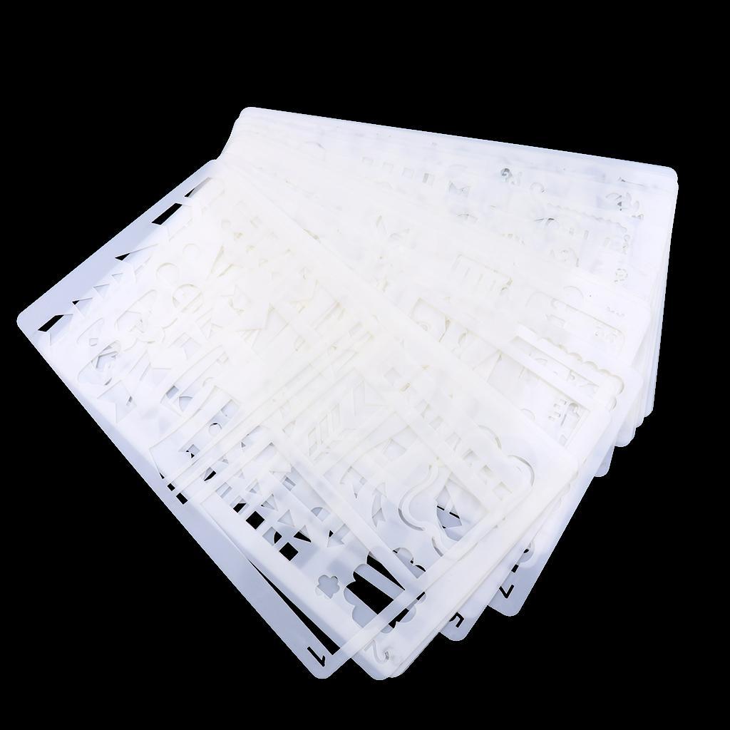 20 Pieces Plastic Journal Stencils Drawing Template for Planner/Journaling/Scrapbooking/Notebook/Diary/Card/Art