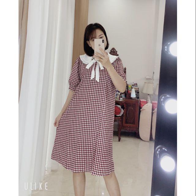 Váy bầu công sở kẻ sọc