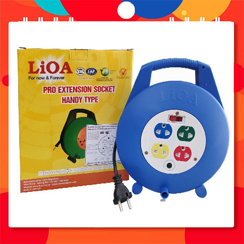 Ổ cắm kéo dài quay tay-cuộn dây kín kiểu xách tay XTD10-2-15A