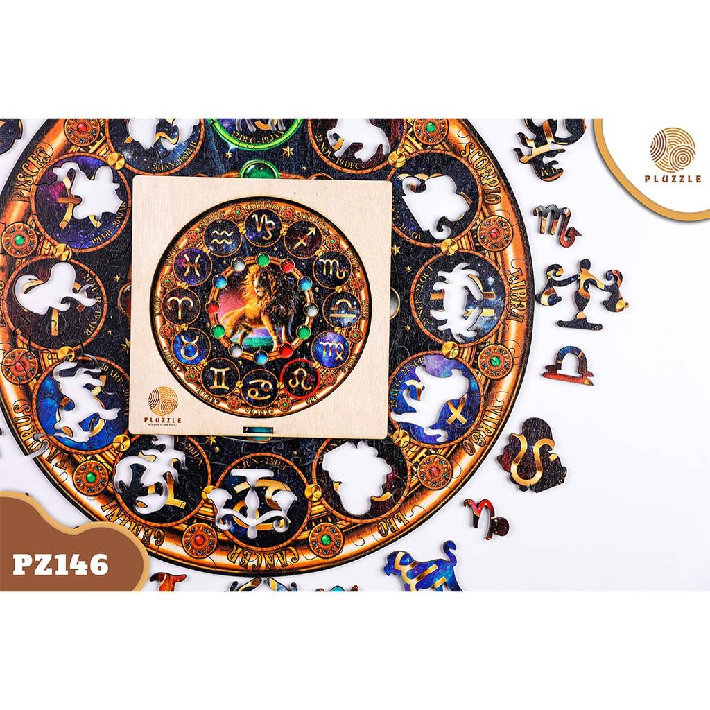 PLUZZLE Bộ xếp hình gỗ thông minh puzzle đồ chơi ghép hình 12 Cung Hoàng Đạo - Cung Sư Tử - PZ146