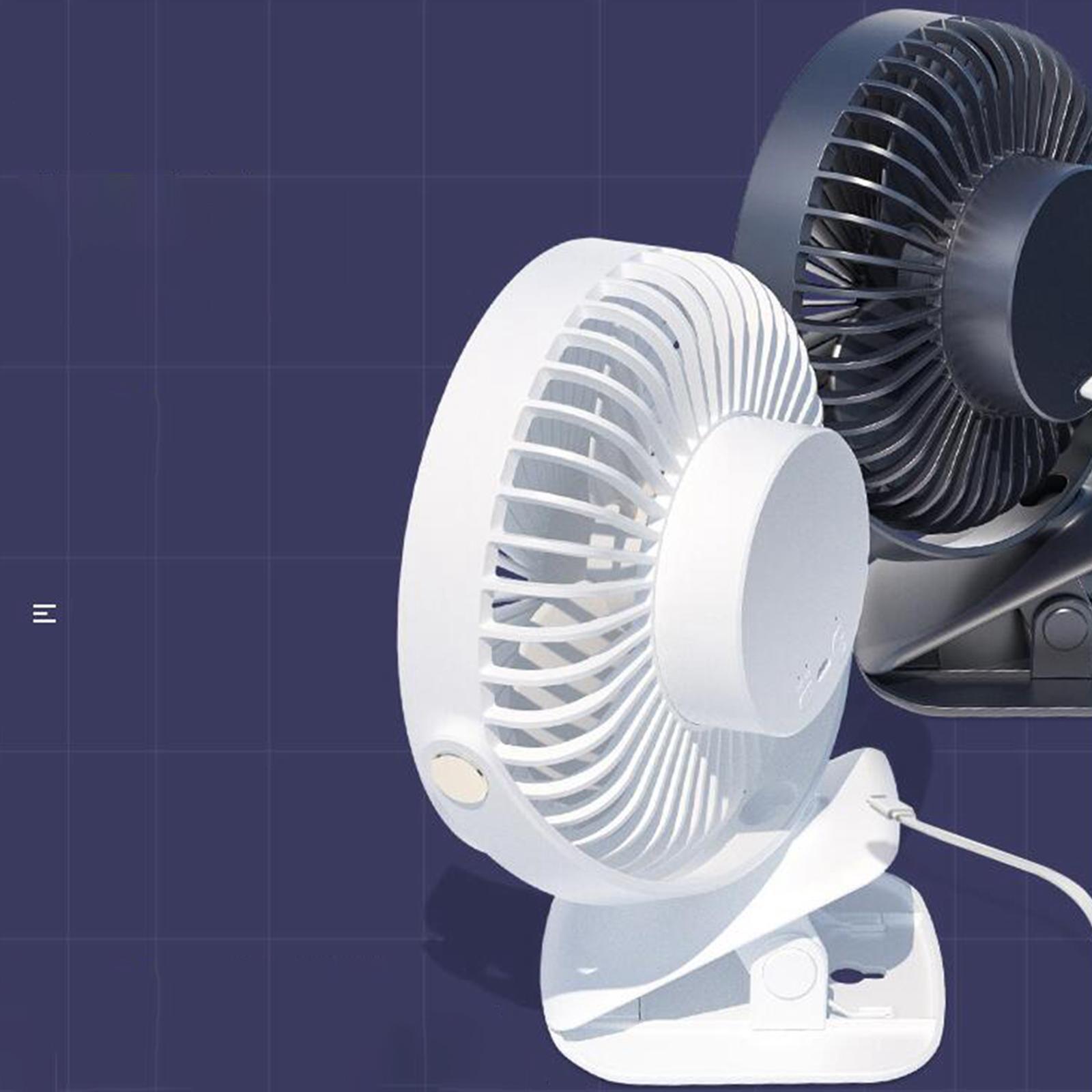 Portable Table Fan Clip-On Type 3 Speeds Cooling for Baby Stroller
