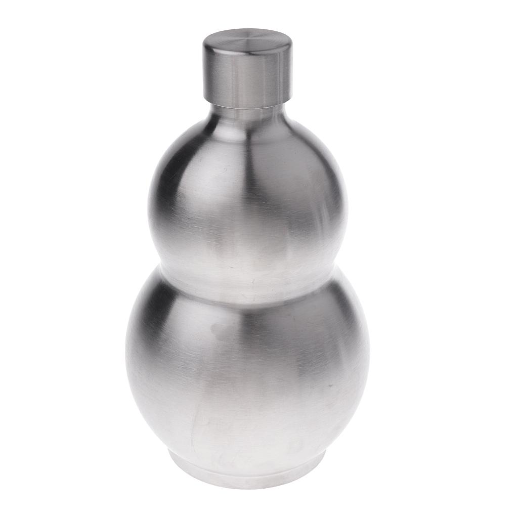 2X 304 Stainless Steel Wine Pot Liquor Gourd Hip Flask with Leather Belt