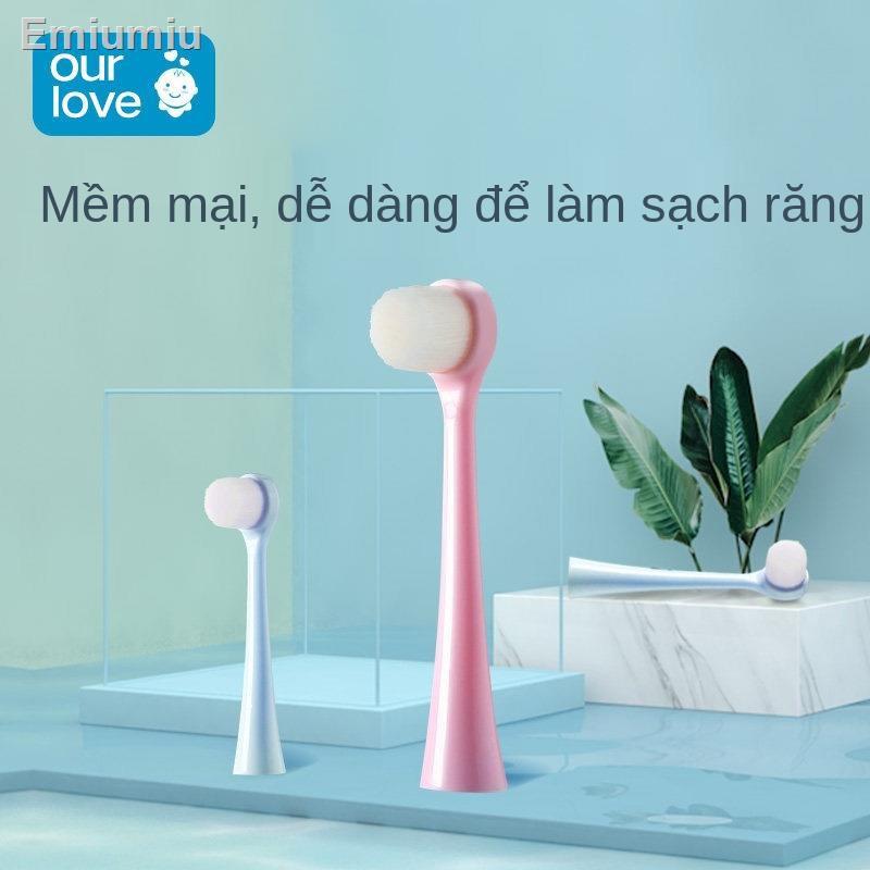▬﹊Làm sạch và thay thế đầu bàn chải lông mềm dành cho trẻ em 2-6-12 tuổi