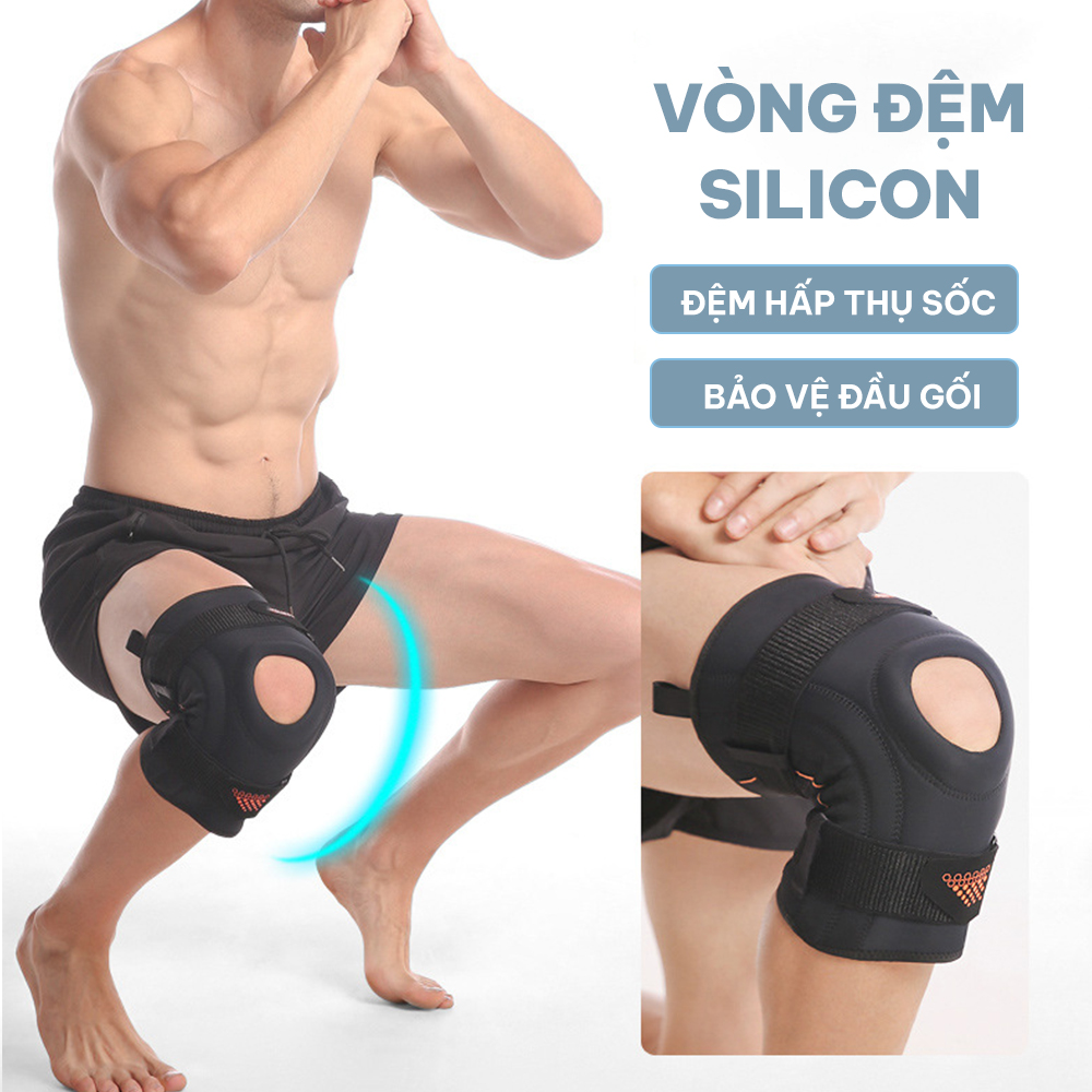 Đai bảo vệ đầu gối cao cấp GoodFit GF525K giúp tránh chấn thương, dùng trong tập Gym, bóng chuyển, chạy bộ