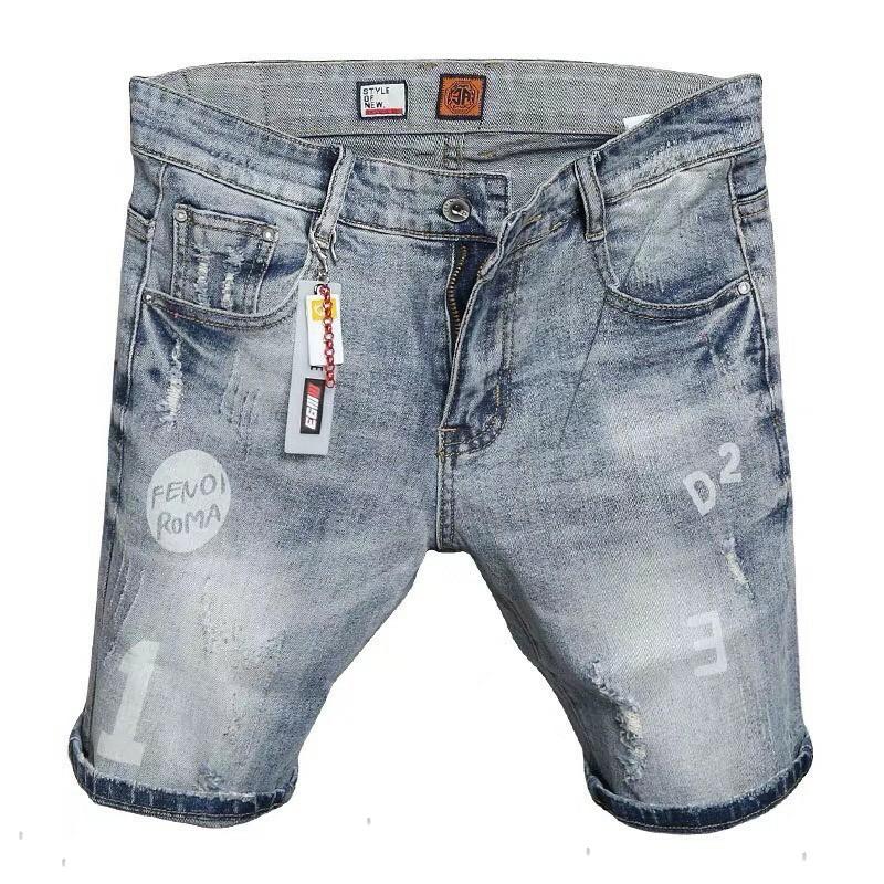 Quần short nam chất jean King168 , co dãn , ngang đầu gối trên Mẫu S22