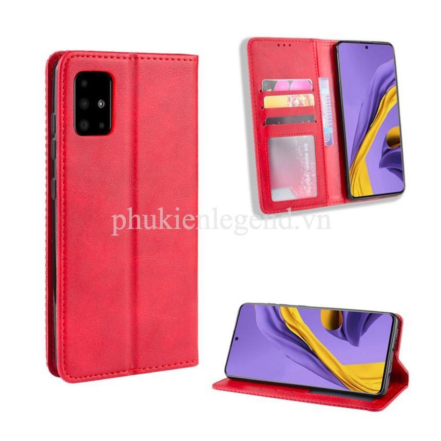 Bao da dành cho SamSung Galaxy A51 Flip Wallet Leather dạng ví đa năng siêu bền siêu êm