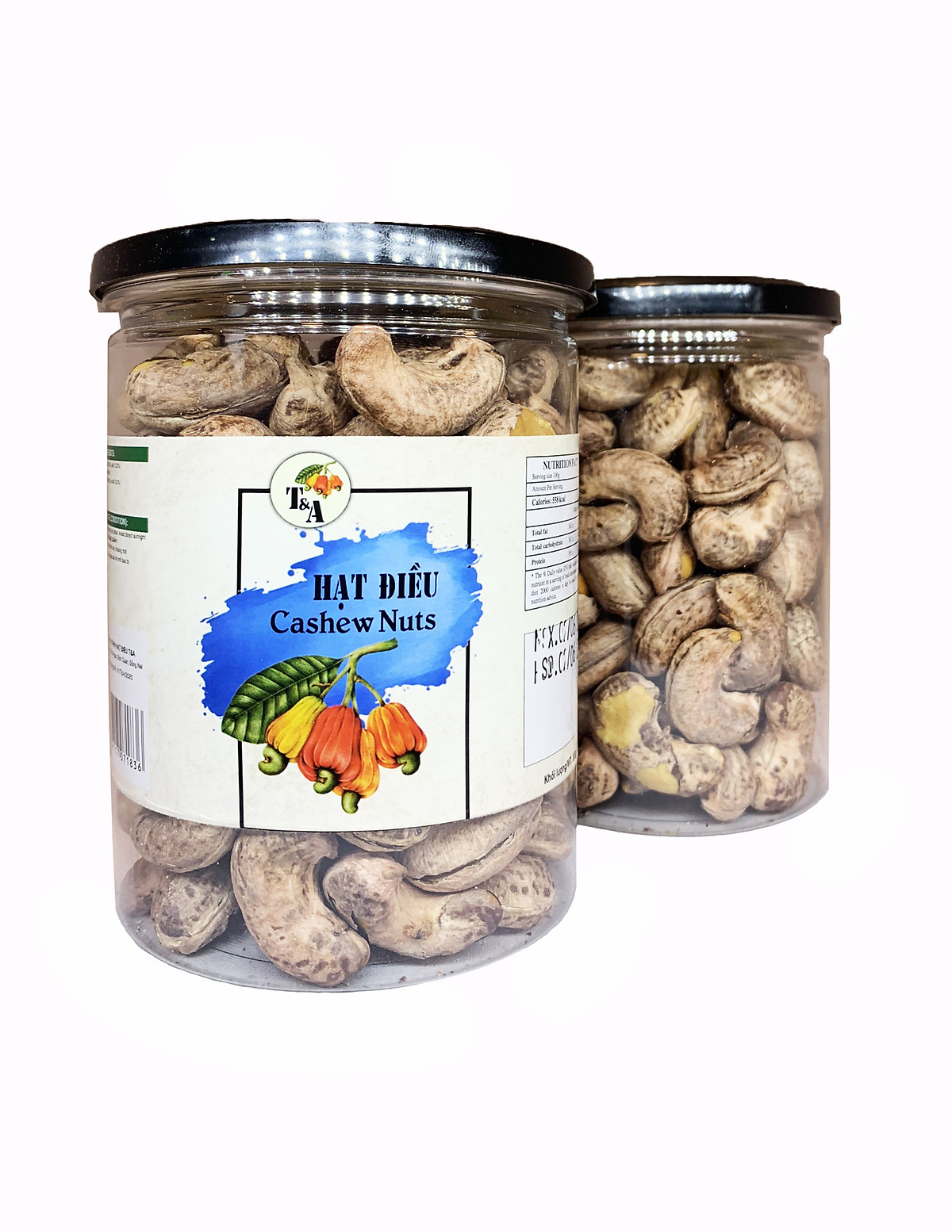 (Hủ 300gr) Hạt điều rang muối còn vỏ lụa - Hạt điều T&A, Hạt điều rang củi