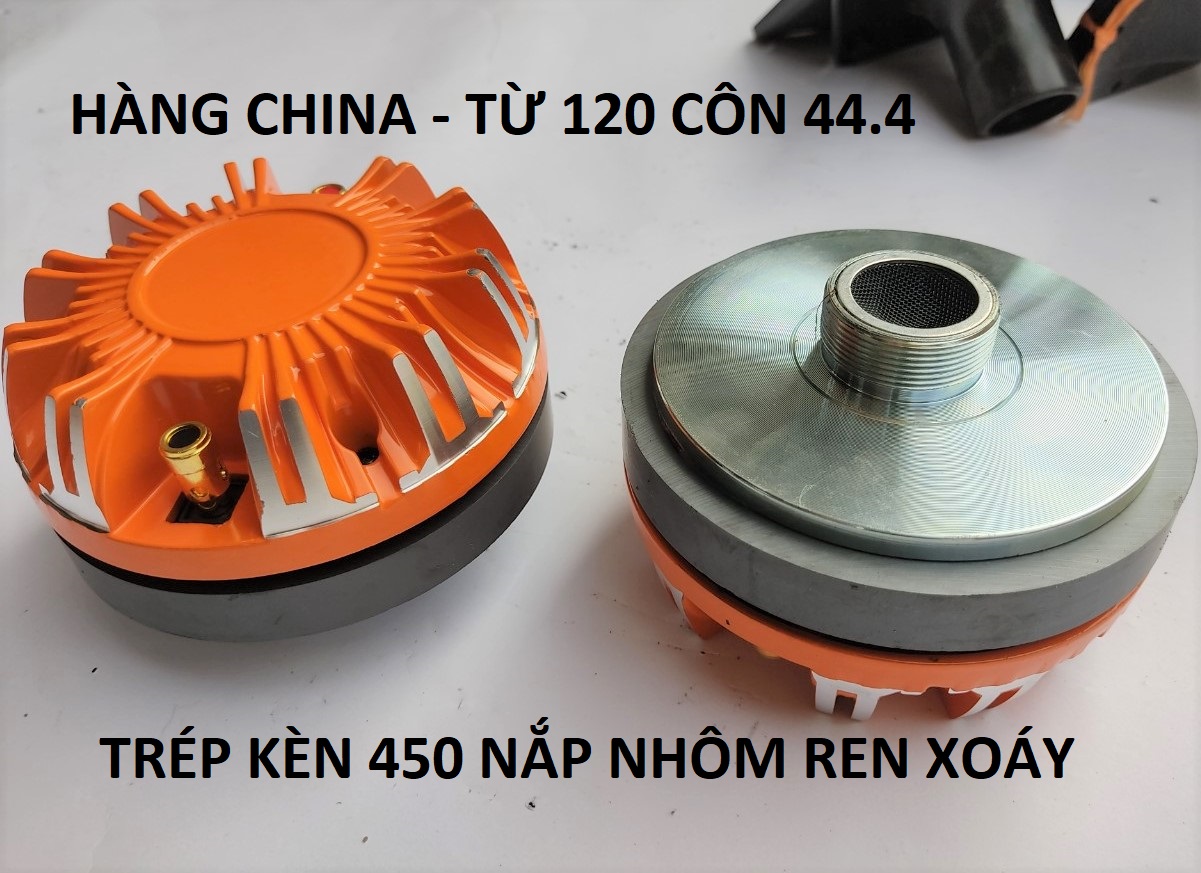 GIÁ 1 ĐÔI - CỦ TRÉP KÈN 450 NẮP NHÔM CAM - REN XOÁY - CỦ KÈN 450 - LOA TÉP 450