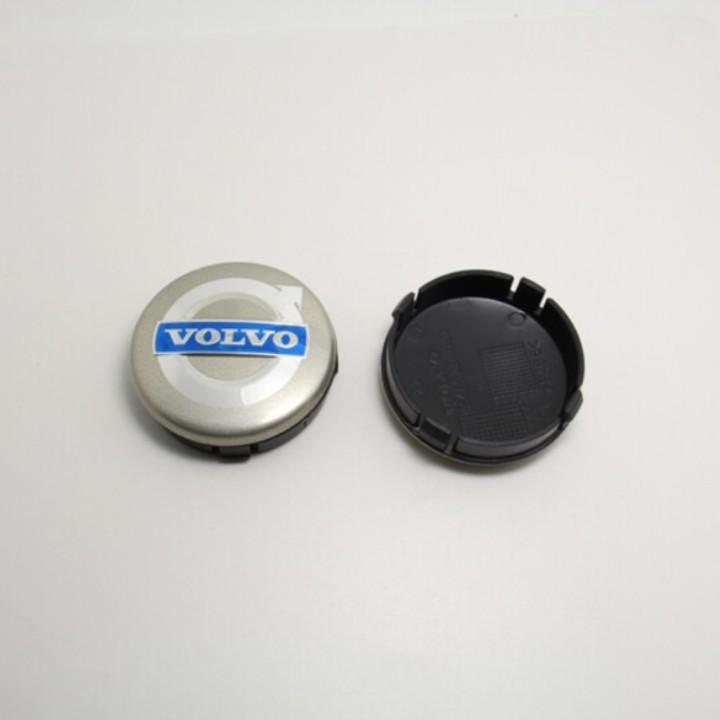 Logo chụp mâm, ốp lazang bánh xe ô tô Volvo, đường kính 64mm