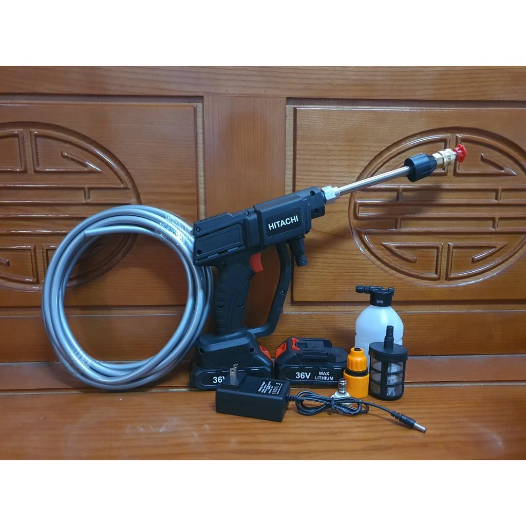 Máy rửa xe, vệ sinh điều hòa, bơm nước tưới cây dùng pin 36v HI.TA.CHI, bản 1 pin