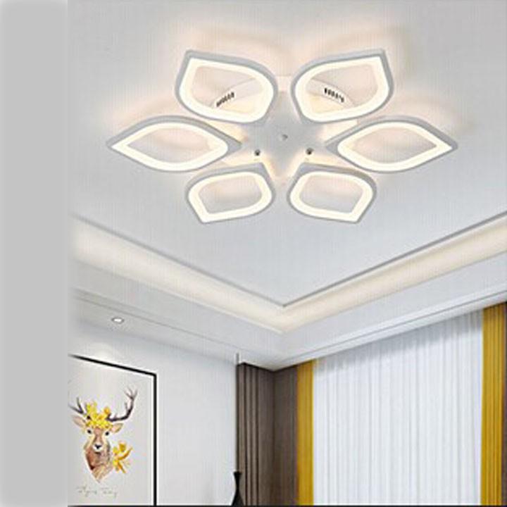 Đèn trần - đèn led mâm - đèn ốp trần - đèn trang trí phòng khách có 3 màu ánh sáng được điều khiển từ xa