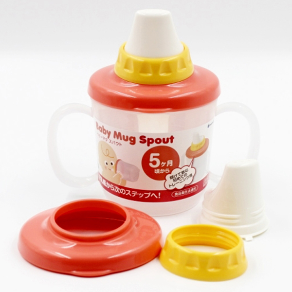 Cốc Tập Uống Có Vòi Hút Màu Cam - Nội Địa Nhật Bản