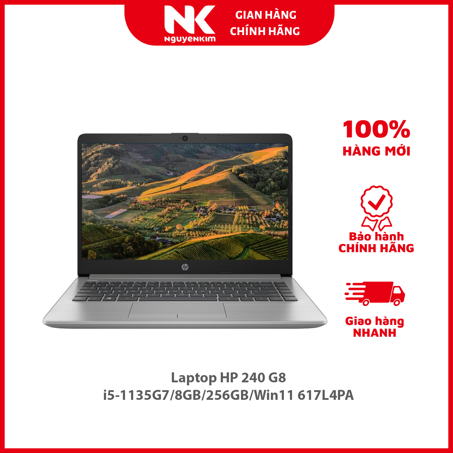 Laptop HP 240 G8 i5-1135G7/8GB/256GB/Win11 617L4PA - Hàng chính hãng