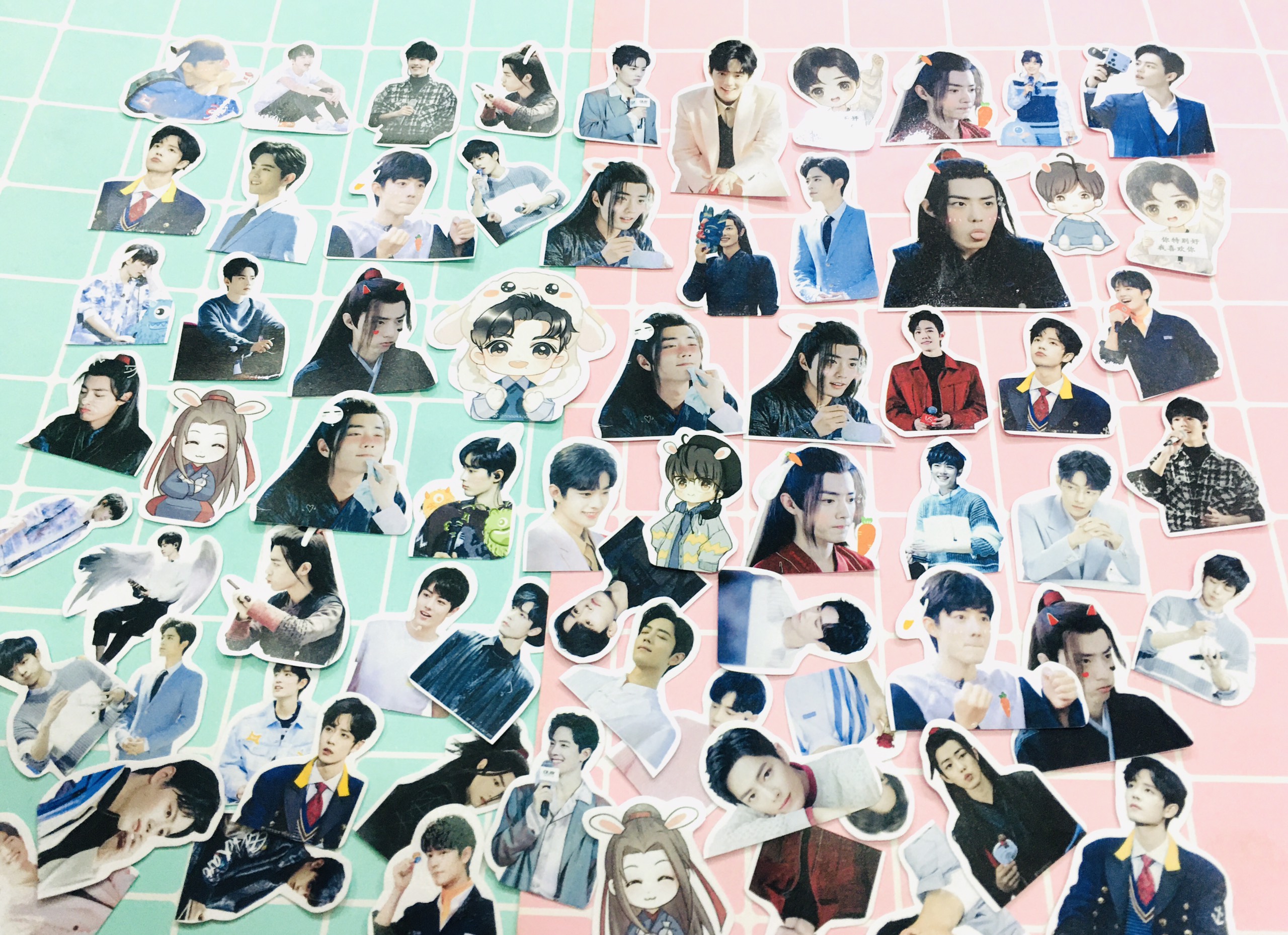 Ảnh sticker Tiêu Chiến set 30 cái khác nhau ngẫu nhiên