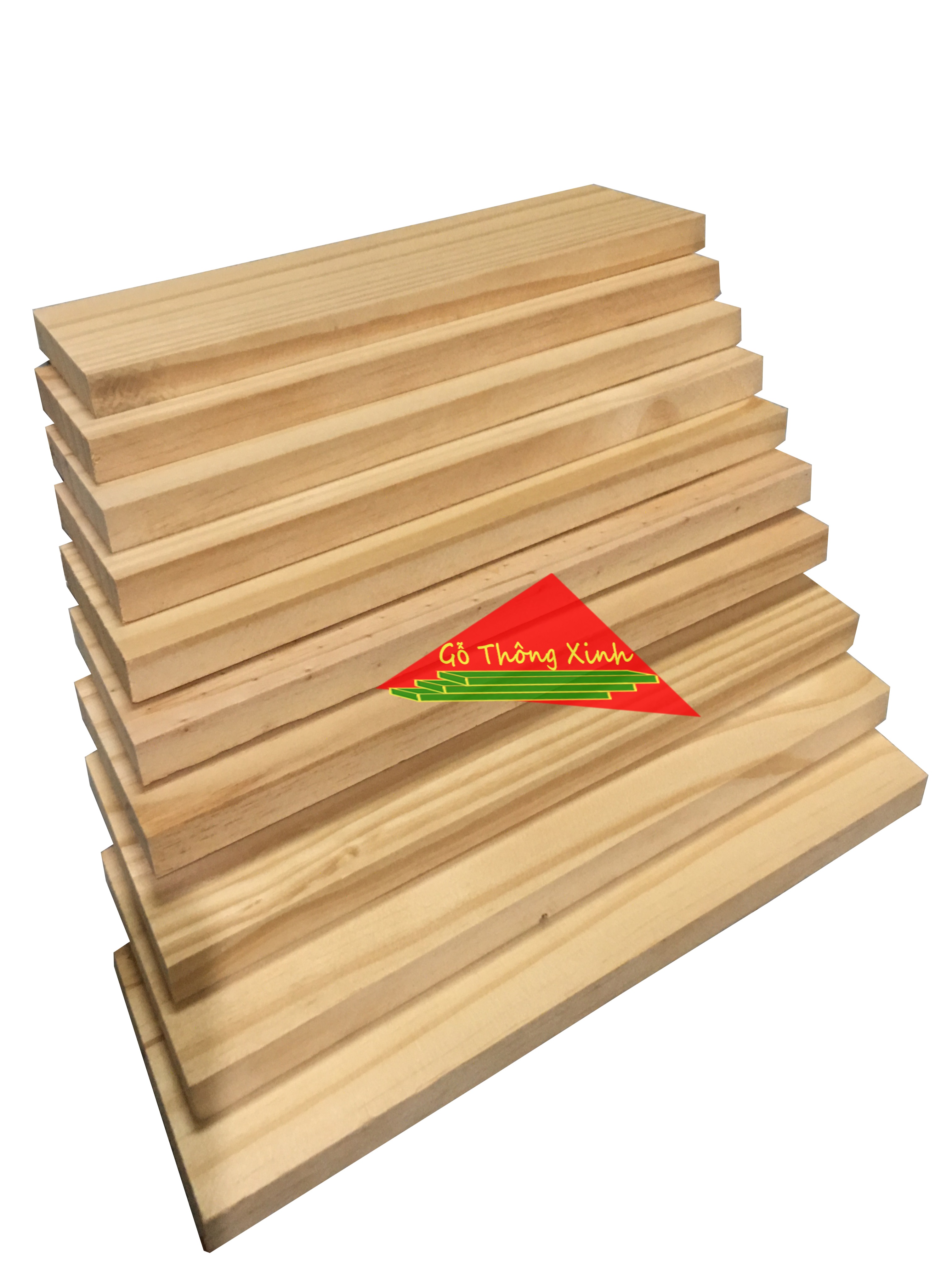 Bó 10 tấm gỗ thông mới đẹp dài 30cm, rộng 9cm, dày 1.3cm dùng làm kệ, ốp tường, trang trí
