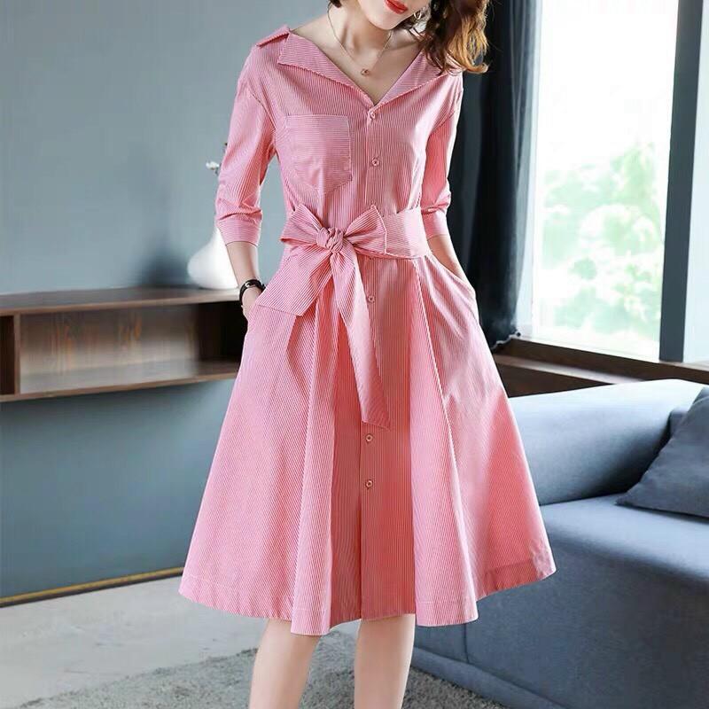 ĐẦM HỒNG HÀNG NHẬP CAO CẤP SIZE XL ( 55kg-60kg mặc vừa ).