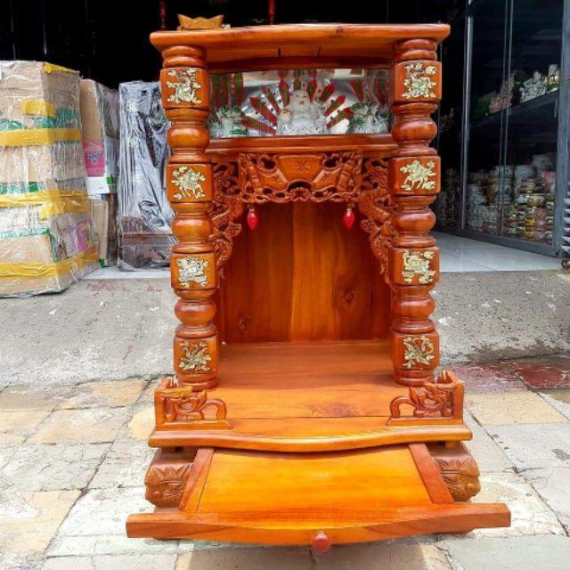 Bàn thờ thần tài ông địa gỗ tràm 50×50×81