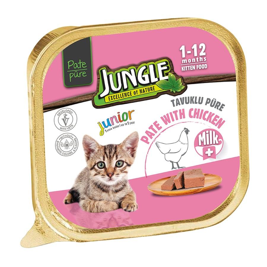 Hình ảnh Pate Vị Gà Cho Mèo Con Jungle Kitten Chicken Paste Hộp 100g - Xuất Xứ Pháp