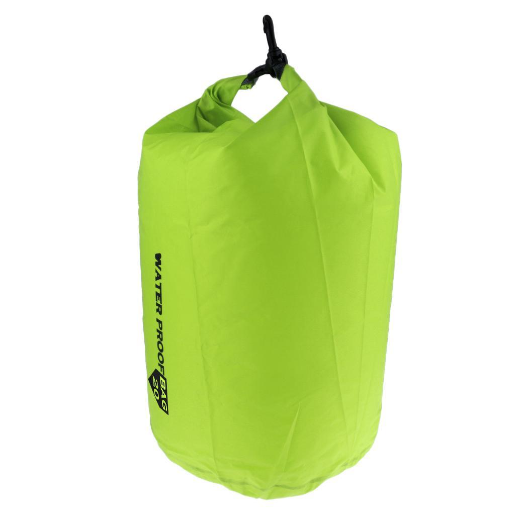 2X Waterproof Pack Sack Camping Rafting Kayak Compression Sack 20L Light Green