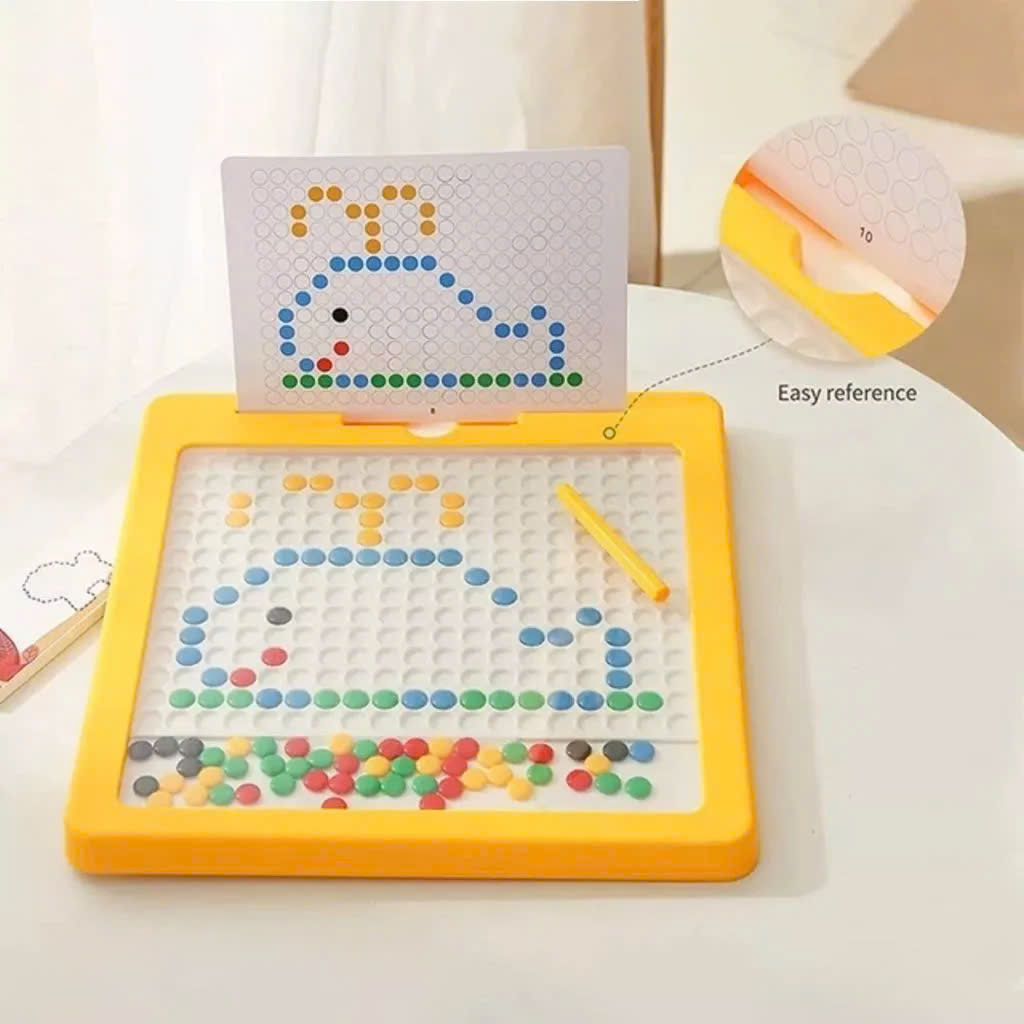Bảng vẽ nam châm từ tính kèm bút - đồ chơi hạt đậu mê cung giáo dục cho bé
