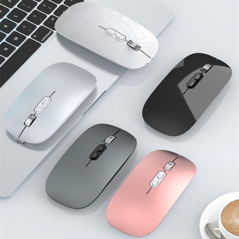 Có Thể Điều Chỉnh DPI Siêu Mỏng Chuột Wirelesss Im Lặng Mini Công Thái Mause Sạc Chuột Không Dây 2.4Ghz Cho Ipad Pro 11 Cho mạc