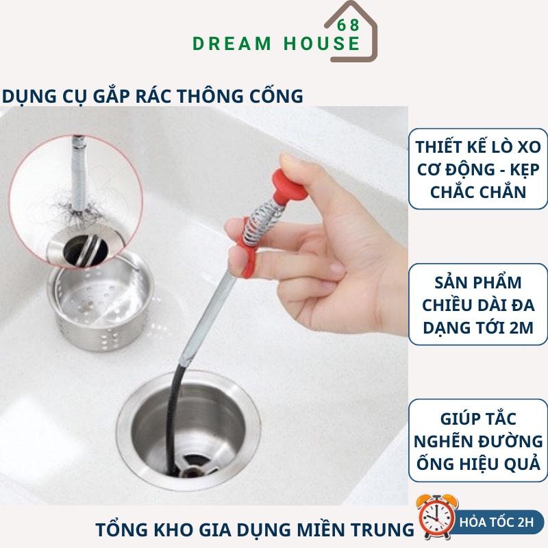 Dụng Cụ Gắp Rác Thông Cống - Ngăn Nghẹt Cống, Bồn Cầu, Bồn Rửa Chén, Lavabo